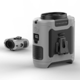 מאוורר נייד עם תופסן ומטען נייד